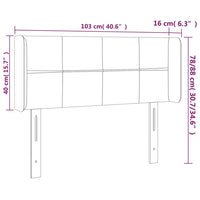 Thumbnail for LED Kopfteil Dunkelgrau 103x16x78/88 cm Stoff