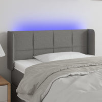 Thumbnail for LED Kopfteil Dunkelgrau 103x16x78/88 cm Stoff