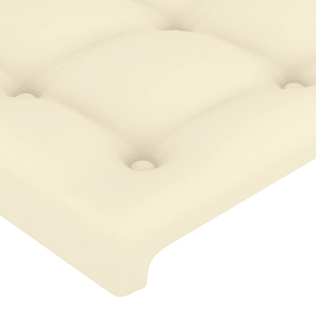 LED Kopfteil Creme 103x16x78/88 cm Kunstleder