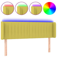 Thumbnail for LED Kopfteil Grün 147x16x78/88 cm Stoff