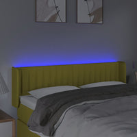 Thumbnail for LED Kopfteil Grün 147x16x78/88 cm Stoff
