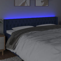 Thumbnail for LED Kopfteil Blau 183x16x78/88 cm Stoff