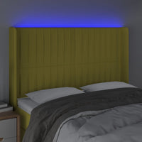 Thumbnail for LED Kopfteil Grün 147x16x118/128 cm Stoff