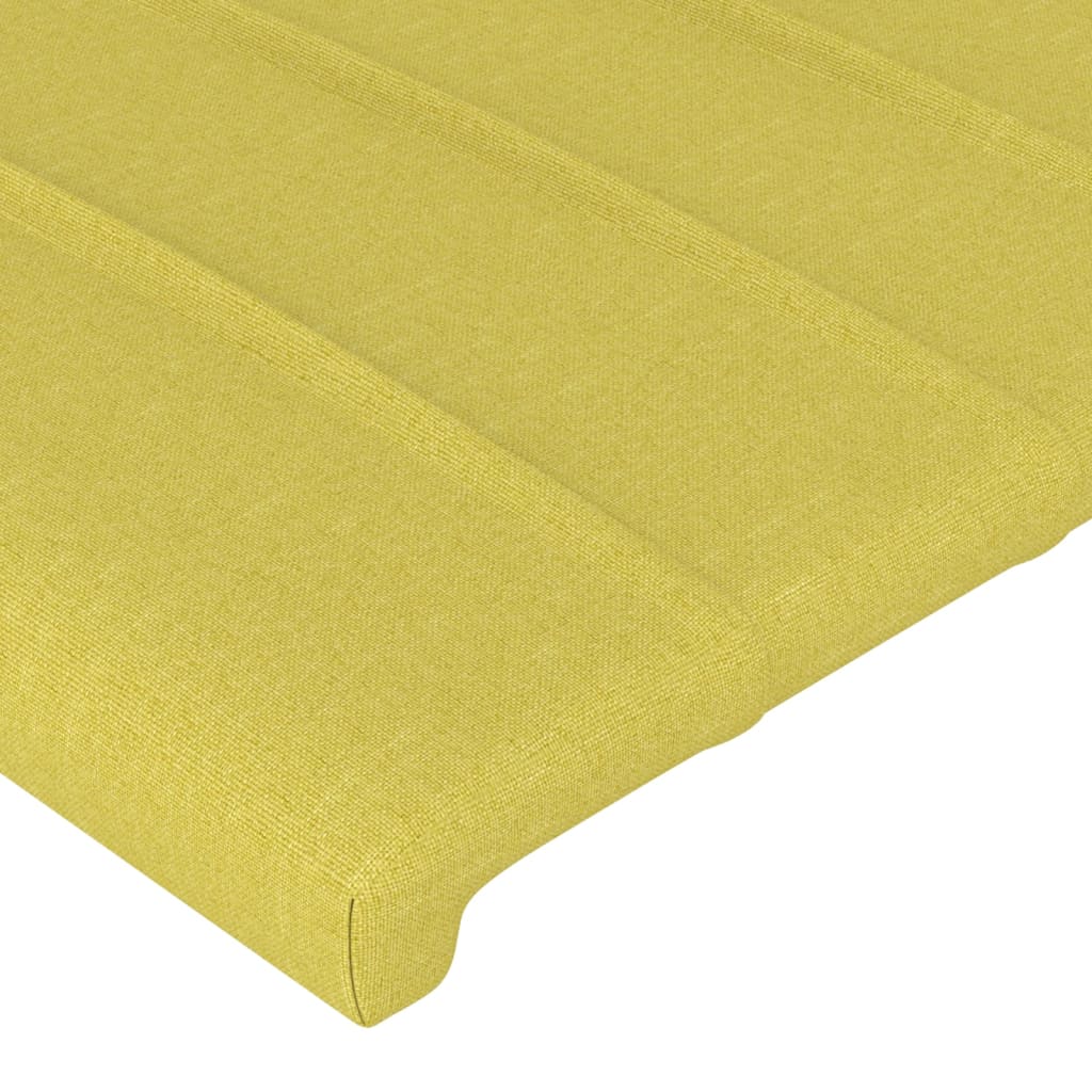 LED Kopfteil Grün 147x16x118/128 cm Stoff