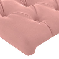 Thumbnail for LED Kopfteil Rosa 147x16x118/128 cm Samt