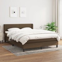 Thumbnail for Boxspringbett mit Matratze Dunkelbraun 140x190 cm Stoff