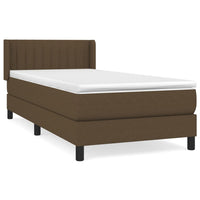 Thumbnail for Boxspringbett mit Matratze Dunkelbraun 90x200 cm Stoff
