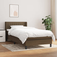 Thumbnail for Boxspringbett mit Matratze Dunkelbraun 90x200 cm Stoff