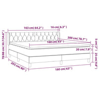 Thumbnail for Boxspringbett mit Matratze Blau 160x200 cm Stoff