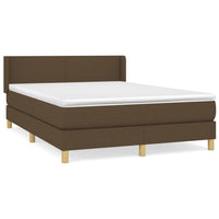 Thumbnail for Boxspringbett mit Matratze Dunkelbraun 140x200 cm Stoff