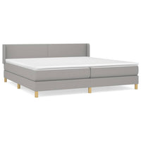 Thumbnail for Boxspringbett mit Matratze Hellgrau 200x200 cm Stoff