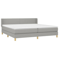 Thumbnail for Boxspringbett mit Matratze Hellgrau 200x200 cm Stoff