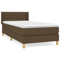 Thumbnail for Boxspringbett mit Matratze Dunkelbraun 90x200 cm Stoff