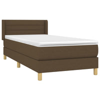 Thumbnail for Boxspringbett mit Matratze Dunkelbraun 90x200 cm Stoff