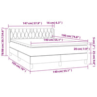 Thumbnail for Boxspringbett mit Matratze Dunkelbraun 140x190 cm Stoff
