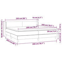 Thumbnail for Boxspringbett mit Matratze Schwarz 200x200 cm Kunstleder