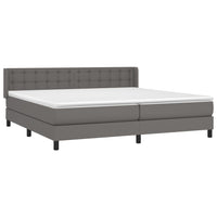 Thumbnail for Boxspringbett mit Matratze Grau 200x200 cm Kunstleder