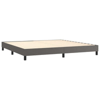 Thumbnail for Boxspringbett mit Matratze Grau 200x200 cm Kunstleder