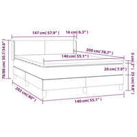 Thumbnail for Boxspringbett mit Matratze Dunkelgrau 140x200 cm Samt