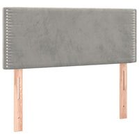 Thumbnail for Boxspringbett mit Matratze Hellgrau 90x190 cm Samt