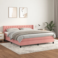 Thumbnail for Boxspringbett mit Matratze Rosa 160x200 cm Samt