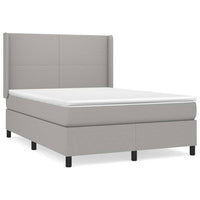 Thumbnail for Boxspringbett mit Matratze Hellgrau 140x190 cm Stoff