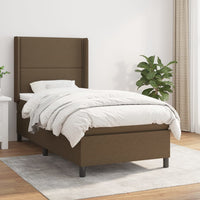 Thumbnail for Boxspringbett mit Matratze Dunkelbraun 100x200 cm Stoff