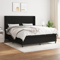 Thumbnail for Boxspringbett mit Matratze Schwarz 180x200 cm Stoff