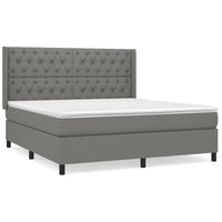 Thumbnail for Boxspringbett mit Matratze Dunkelgrau 160x200 cm Stoff