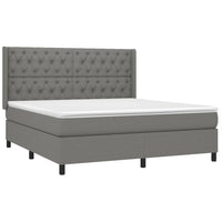 Thumbnail for Boxspringbett mit Matratze Dunkelgrau 160x200 cm Stoff