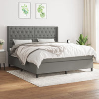 Thumbnail for Boxspringbett mit Matratze Dunkelgrau 160x200 cm Stoff