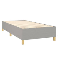 Thumbnail for Boxspringbett mit Matratze Hellgrau 90x190 cm Stoff