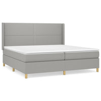 Thumbnail for Boxspringbett mit Matratze Hellgrau 200x200 cm Stoff