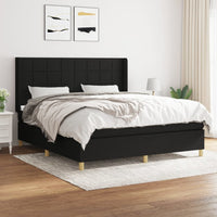 Thumbnail for Boxspringbett mit Matratze Schwarz 160x200 cm Stoff
