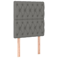 Thumbnail for Boxspringbett mit Matratze Dunkelgrau 80x200 cm Stoff