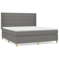 Thumbnail for Boxspringbett mit Matratze Dunkelgrau 180x200 cm Stoff