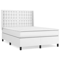 Thumbnail for Boxspringbett mit Matratze Weiß 140x190 cm Kunstleder