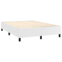 Thumbnail for Boxspringbett mit Matratze Weiß 140x190 cm Kunstleder