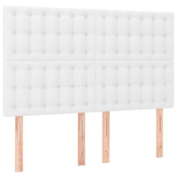Thumbnail for Boxspringbett mit Matratze Weiß 140x190 cm Kunstleder