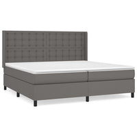 Thumbnail for Boxspringbett mit Matratze Grau 200x200 cm Kunstleder
