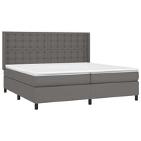 Thumbnail for Boxspringbett mit Matratze Grau 200x200 cm Kunstleder