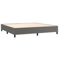 Thumbnail for Boxspringbett mit Matratze Grau 200x200 cm Kunstleder