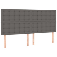 Thumbnail for Boxspringbett mit Matratze Grau 200x200 cm Kunstleder