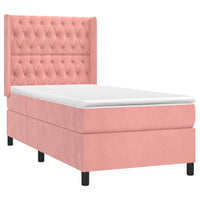 Thumbnail for Boxspringbett mit Matratze Rosa 90x200 cm Samt