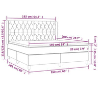 Thumbnail for Boxspringbett mit Matratze Rosa 160x200 cm Samt
