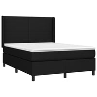 Thumbnail for Boxspringbett mit Matratze & LED Schwarz 140x190 cm Stoff