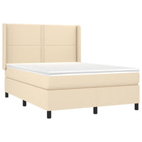 Thumbnail for Boxspringbett mit Matratze & LED Creme 140x200 cm Stoff