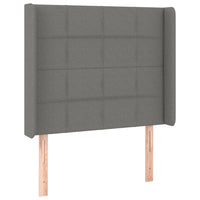 Thumbnail for Boxspringbett mit Matratze & LED Dunkelgrau 90x190 cm Stoff