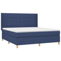 Thumbnail for Boxspringbett mit Matratze & LED Blau 180x200 cm Stoff