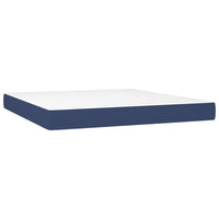 Thumbnail for Boxspringbett mit Matratze & LED Blau 180x200 cm Stoff